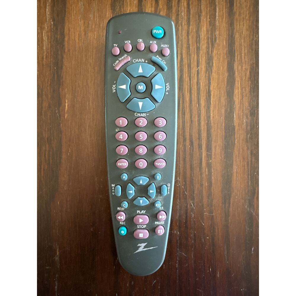 Vintage Zenith Remote Blue and Pink Buttons Lights Up